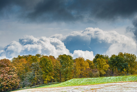 Early Snow on NWS Hills, 10/18/2015