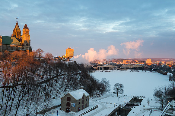 Sunrise on Parliament Hill, Ottawa Ontario, 2/4/2017