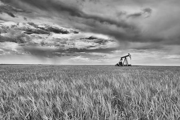 Oil Rig in Wheat Field, Saskatchewan