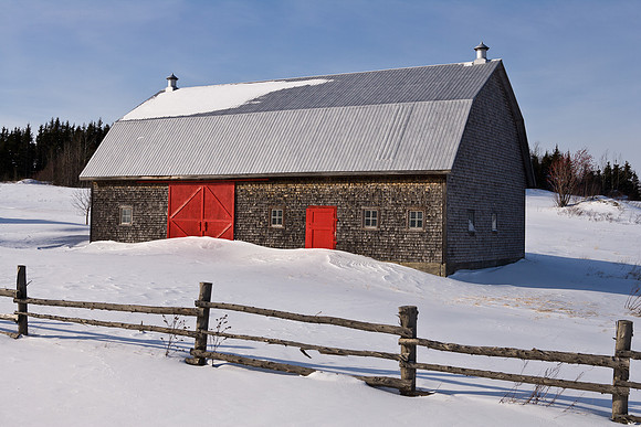 Winter Barn, Gaspé, Quebec