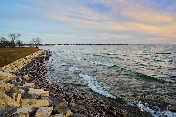 New Seawall at Tibbet's Pt, Cape Vincent, 2024-02-25