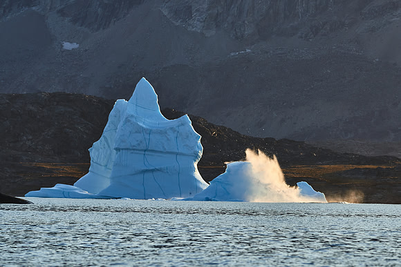 Exploding Berg, Bear Islands, Scoresby Sound, 2019-09-06