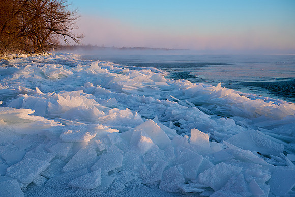 Sunrise over Lake Ontario, 2022-01-15