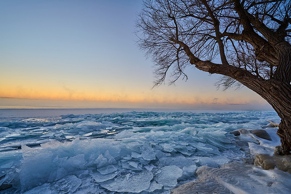 Sunrise over Lake Ontario, 2022-01-21