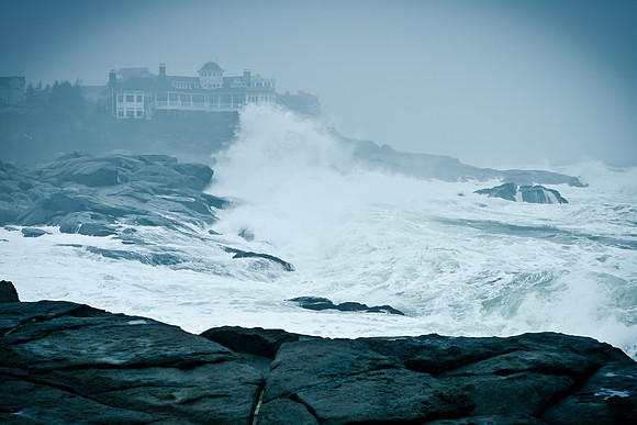 Storm at Cape Neddick, Maine