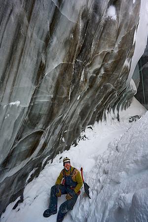Looking into the cave