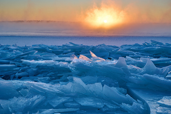 Sunrise over Lake Ontario, 2022-01-21