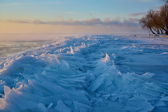 Sunrise over Lake Ontario, 2022-01-15