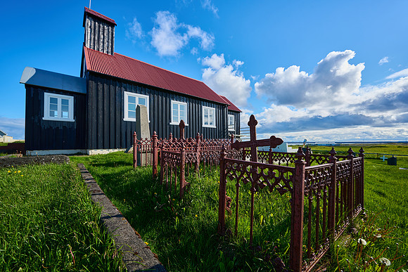 Church at Hafnir, May 2025