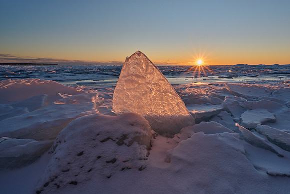 Sunset over Lake Ontario, 2022-01-14