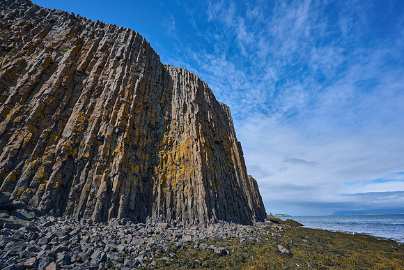 Basalt columns at Stykkisholmur, June 2025