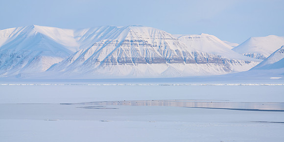 Muted Arctic Landscape at midday, Isfjorden, 12:56